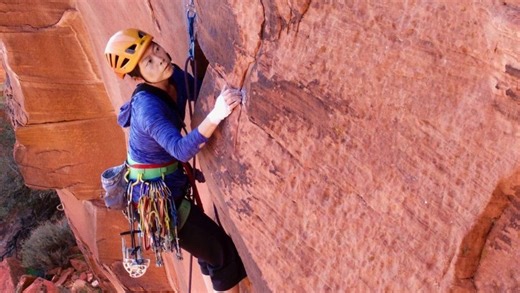 Why climbing wet sandstone at Red Rock is dangerous — even when it looks dry