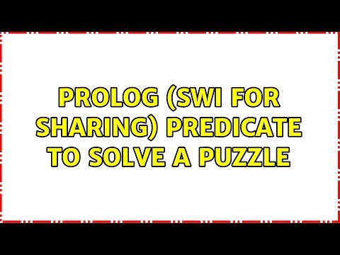 Prolog (swi for sharing) Predicate to solve a puzzle