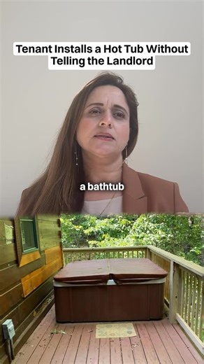 Dr. Meetu Bhatnagar, CCIM on Instagram: "Tenant Installs a Hot Tub Without Telling the Landlord #realestate #realestateinvesting #landlord #rent #tenant (DISCLAIMER: This is a skit based on a true story)"