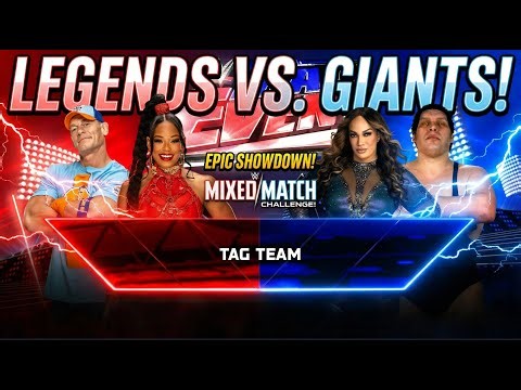 John Cena & Bianca Belair vs Nia Jax & André 🌟 The GOAT & The EST vs The Giants!