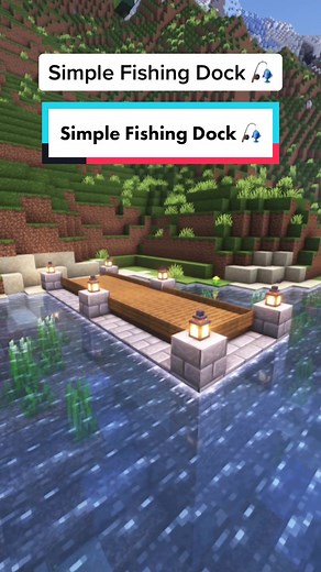 Simple Fishing Dock Building Tutorial in Minecraft