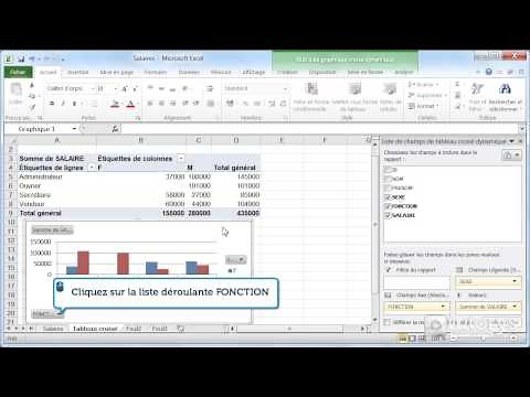 Comment créer un graphique depuis un tableau croisé dynamique avec Excel 2010 ?