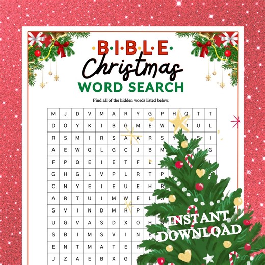 Bible Christmas Word Search Game | Nativity Christian Printable for Church Kids, Adults, Sunday School Ministry Family Activity - Etsy Ireland