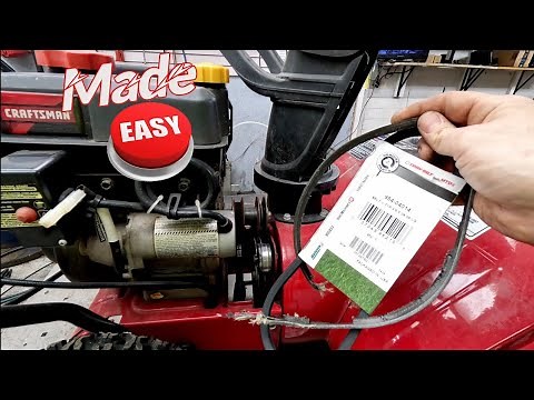 Craftsman Troy Bilt MTD Snow Blower Auger Belt and Idler Pulley Replacement 22"