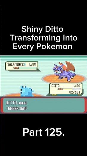 Shiny Ditto Transforming Into Every Pokemon. #pokemon #shinypokemon