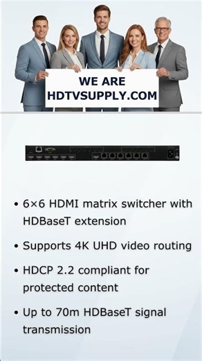 Blustream C66CS Contractor 6x6 HDBaseT CSC Matrix - 70m