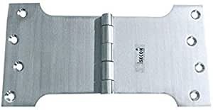 Ssiskcon Parliament Door Hinge Wide Throw Expandable Swing Clear Reversible Interior Exterior Nrp Satin32D Stainless Steel 4 Inch x 5 Inch x 8 Inch with 8 Self Drilling Screws (Pack of 3)