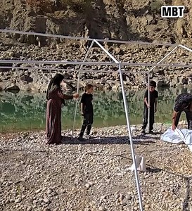 adventure; 🏝pitching a tent on an island, survival techniques, and river fishing🏕 | MTB biker