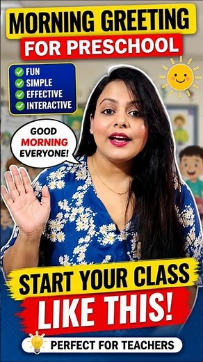 Start Your Preschool Class Like This! 🌞 | Good Morning Greeting for Teachers #shorts
