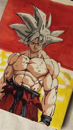 goku drawing using chip 20₹ water colour please like and subscribe