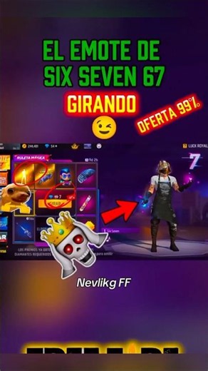 Spinning for 6 Diamonds 💎 😱 to get the Six Seven Emote in #freefire #garena #shorts