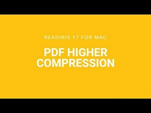 Readiris 17 Mac: PDF Higher compression