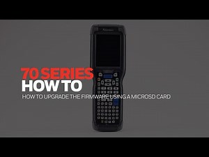 How to upgrade the firmware on 70 series using a microSD card