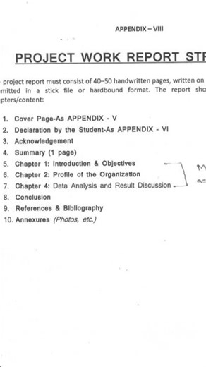 skmu sem5 nep(2022-26)2025 project work report structure #skmu#exam #studymotivation
