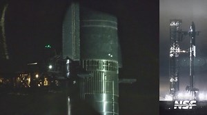 After arriving at the Starbase Launch Pad A earlier in the day, Starship 33 was stacked on top of Booster 14, becoming the 8th full stack, and the first Block 2 Ship to be stacked, ahead of Flight 7, no earlier than January 13th. | NASASpaceflight.com