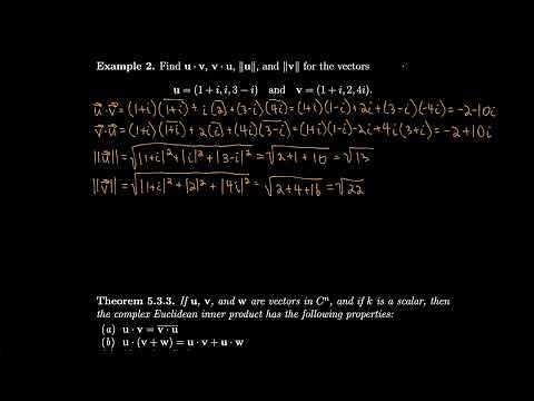 Linear Algebra 5.3 Complex Vector Spaces