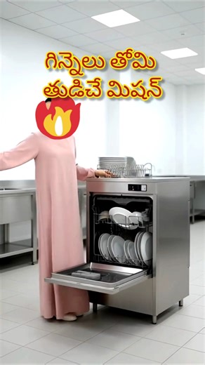 గిన్నెలు తోమి తుడిచే మిషన్ బాగుంది నిజంగా 😱 cloth wash folding iron machine