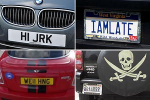 These hilarious - and very rude - licence plates will drive you to distraction
