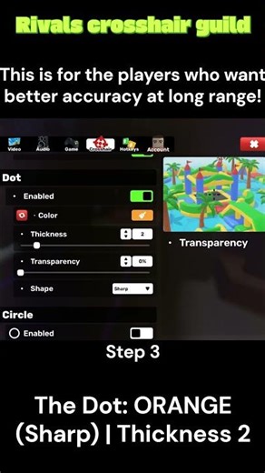 The ONLY Rivals Crosshair You Need (Pro Settings) 🔥 #roblox #aimbot #rivals #crosshair #popular