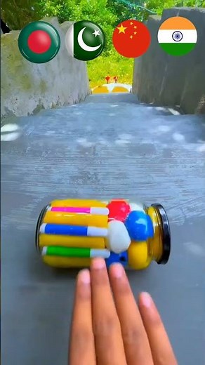 Color Powder Waterfall on Stairs 🌈 | Satisfying Visual Effect"