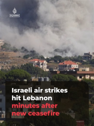 Just minutes after the Reuters news agency reported a new ceasefire had come into force between Israel and Hezbollah, explosions were seen in multiple locations in the south of Lebanon. Al Jazeera’s Heidi Pett sent this update.