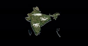India 3D Country Map Animation Transparent Alpha
