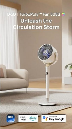 DREO TurboPoly Fan 508S: Cyclonic Airflow. Vivid Versatility.