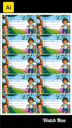 Name slip design in Adobe illustrator // Graphic design