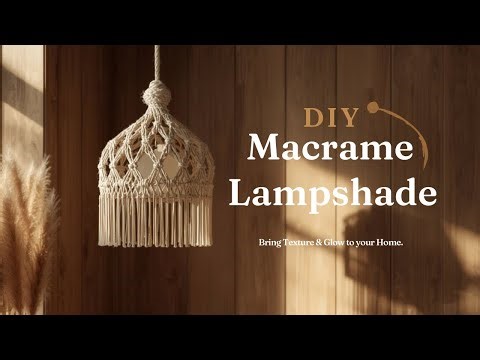 Easy DIY Macrame Lampshade 🧵✨| Boho Home Decor Craft Tutorial 💡🎨 |Just Clicks And Flicks With Anjali