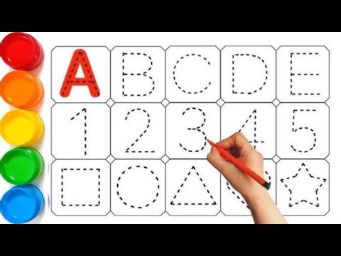 ABCD Alphabet, ABC Song, A to Z, Kids Rhymes, One two three, Learn to count,123,ABC,Learn 2d Shapes