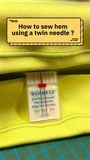 ABC SEWING on Instagram: "How to use twin needles for hemming? #sewing #sewingblogger #sewsewsew #howto #sewingtutorial"