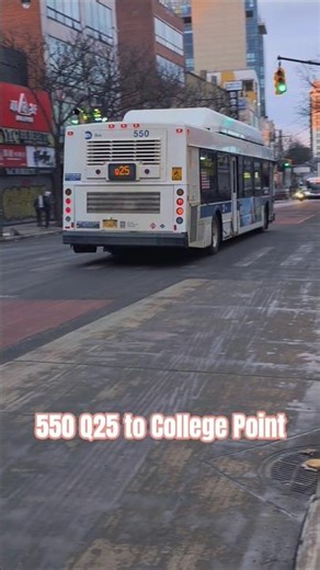 #MTA BUS: 550 Q25 @ Main St & 38th Ave #youtubeshorts #queens #4k #newflyer #sunrise #outside