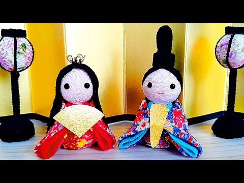 【簡単】切って貼るだけ★雛人形の作り方【縫わずにできる】