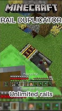 🚂 Minecraft Rail Duplicator | Easy Survival Trick #minecraft #shortvideo #howto