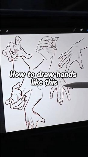 How to draw hands from references. #arttutorial #digitalart #procreate #drawing #anime