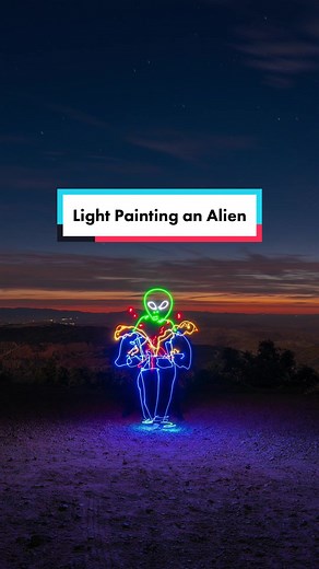 Alien Disguise 👽🛸 #lightpainting #art #process #behindthescenes