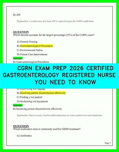 CGRN EXAM PREP 2026 Certified Gastroenterology Registered Nurse All You Need To Know Guide Update.