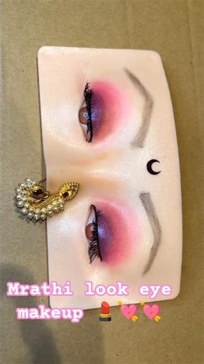 Marathi look 😱 eye makeup 💄💘 dummy practice❤️ #trending song @glamlookbysoni786.🫶