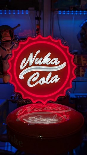 4.4K views · 348 reactions | Unboxing the Nuka Cola LED sign from @bethesdagear ! Super bright, awesome color. They're $155 though, I would say wait for a decent sale or you can use my 20% off code in my bio. #fallout #nukacola #bethesda #bethesdagear #led #ledsign #neon #neonsign #thefalloutcollector #falloutcollector #collectibles #1950sstyle | The Fallout Collector | Facebook