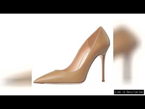 HLTINO Fashion Women Pumps Red Bottom Heels Matte Finish Comfortable High Heeled Stilettos Genuine L