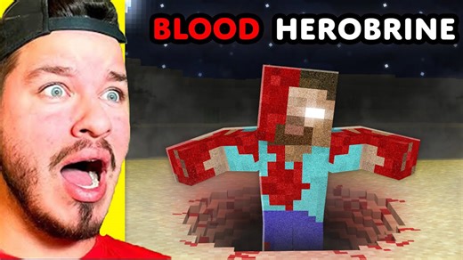 I fooled my friend with blood Herobrine in Minecraft