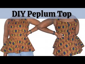 How to sew a peplum top with a cutout detail || Peplum top tutorial