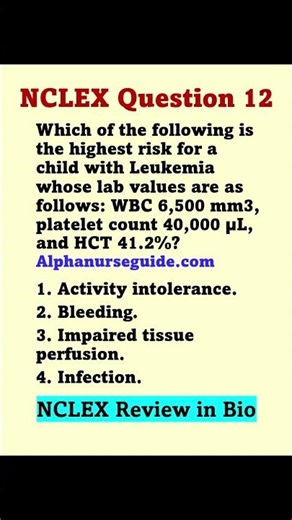 NCLEX Questions and Answers: Lab values interpretation | NCLEX Review
