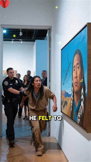 Security drags Navajo artist out of gallery for “trespassing” — Hours later, they found out he was the author of the painting. #NativeAmerican #IndigenousVoices #NativeStorytelling #TribalStories #OralTradition #NativeCulture #IndigenousHeritage #NativeHistory #NativeAmericanStories #IndigenousNarratives | Viral Universe