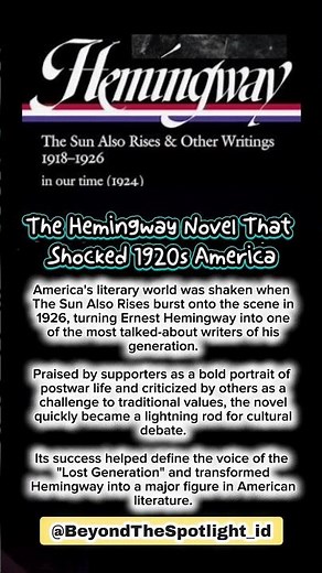 The Hemingway Novel That Shocked 1920s America