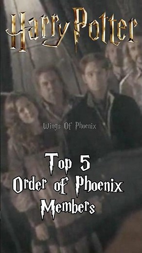 Top 5 Order of the Pheonix Members in Harry Potter Films 🐦‍🔥🥹 #harrypotter #hogwarts #magic #shorts