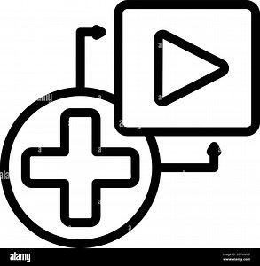 Health video icon. Outline health video vector icon for web design isolated on white background Stock Vector Image & Art - Alamy