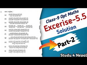 Class-9 Optional Maths Excerise-5.5 Solution Part-2 || Qn-2 Solve That Questions Solution in Nepali
