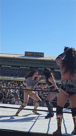 Simone Williams and Carma throwing hands now #intergenderwrestling