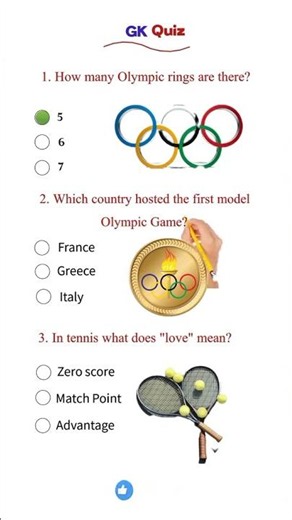 Test Your Knowledge! 🧠 Fun Trivia Quiz (Olympics, Sports, & GK Questions)
